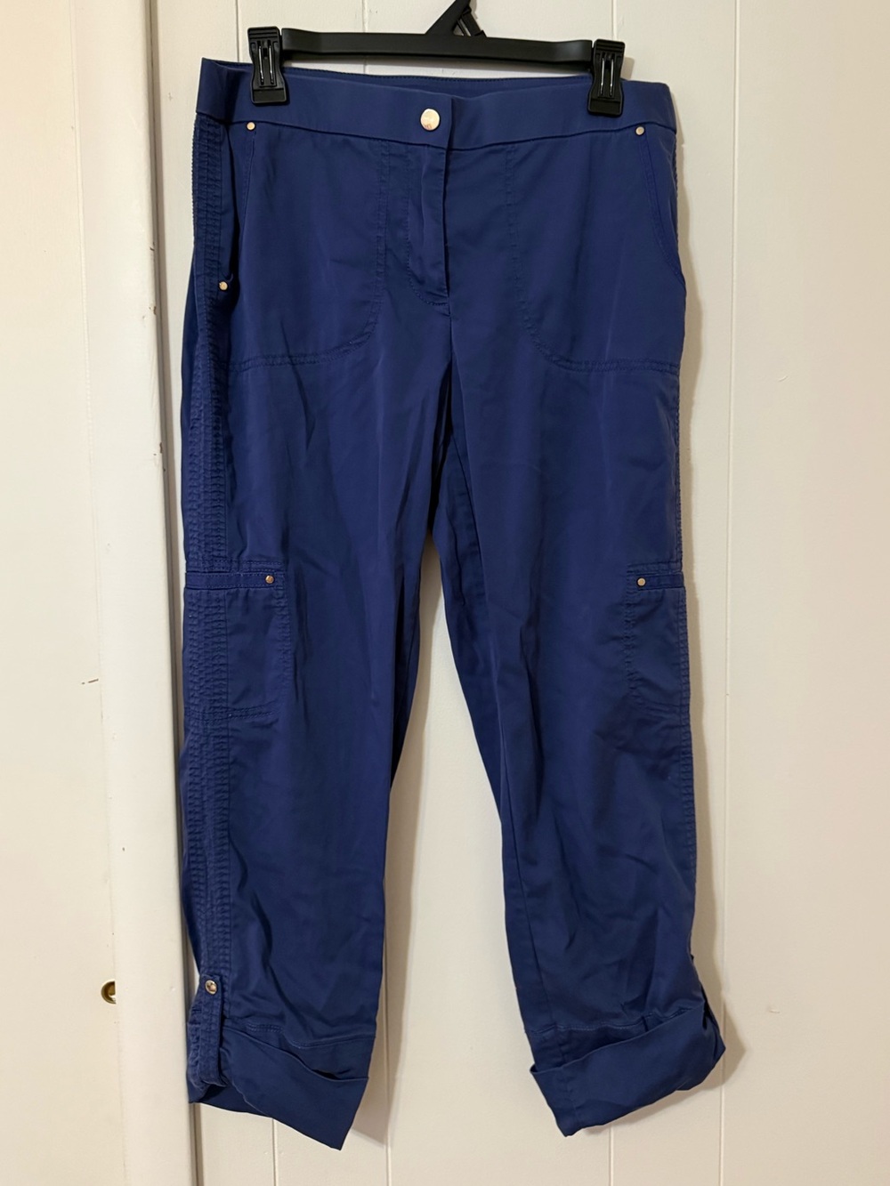 Chico's Deep Blue Cropped Utility Capris